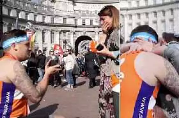 London Marathon Runner Proposes To Girlfriend After Crossing The Finishing Line. Photos